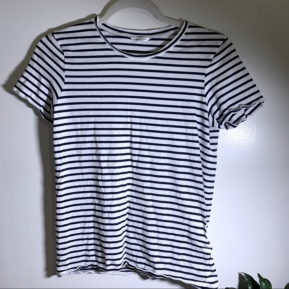Club Monaco striped shirt.